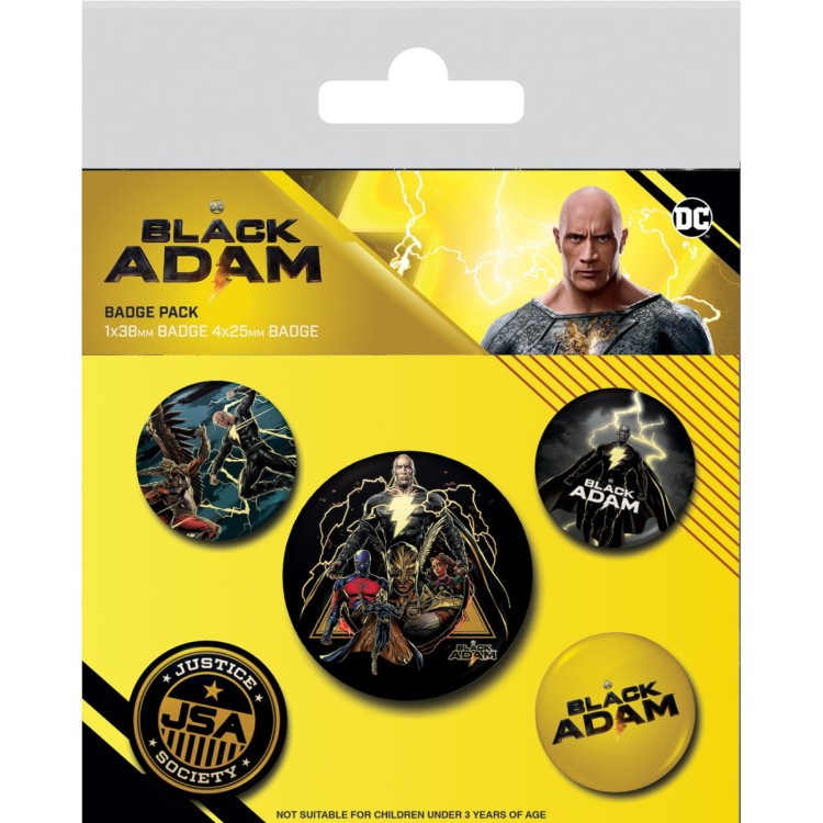 DC Black Adam Heroes Badge Pack