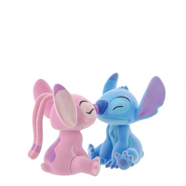 Disney Grand Jester Studios Flocked Kissing Stitch and Angel Figurines