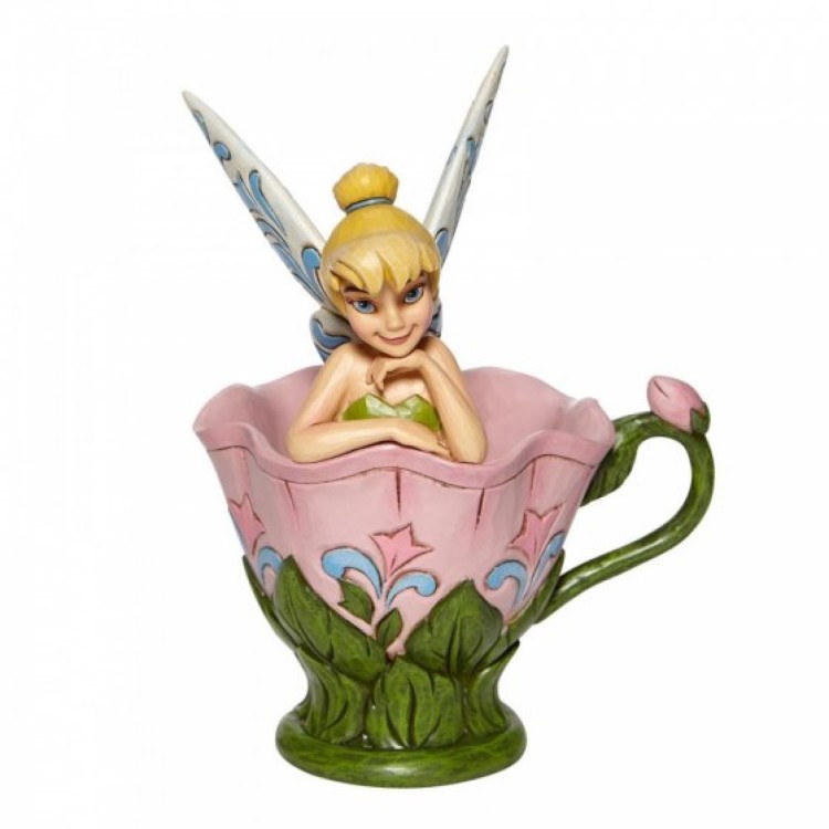 Disney Traditions A Spot of Tink Tinker Bell Sitting in a Flower Figurine