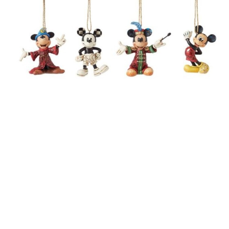 Disney Traditions Mickey Mouse Hanging Ornaments Set of 4