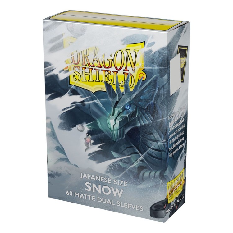 Dragon Shield Dual Matte Snow Japanese Size 60 Pack Sleeves