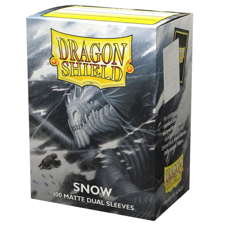 Dragon Shield Dual Matte Snow Standard Size 100 Pack Sleeves