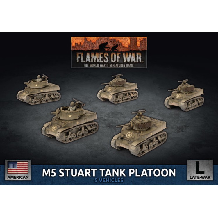 Flames Of War D-Day Americans M5 Stuart Light Tank Platoon Late War