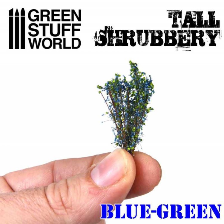 Green Stuff World Tall Shrubbery Blue Green