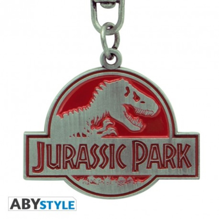 Jurassic Park Keychain Metal logo