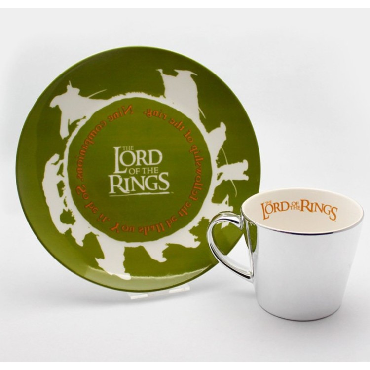 Lord Of The Rings Mirror Mug And Plate Fellowship
