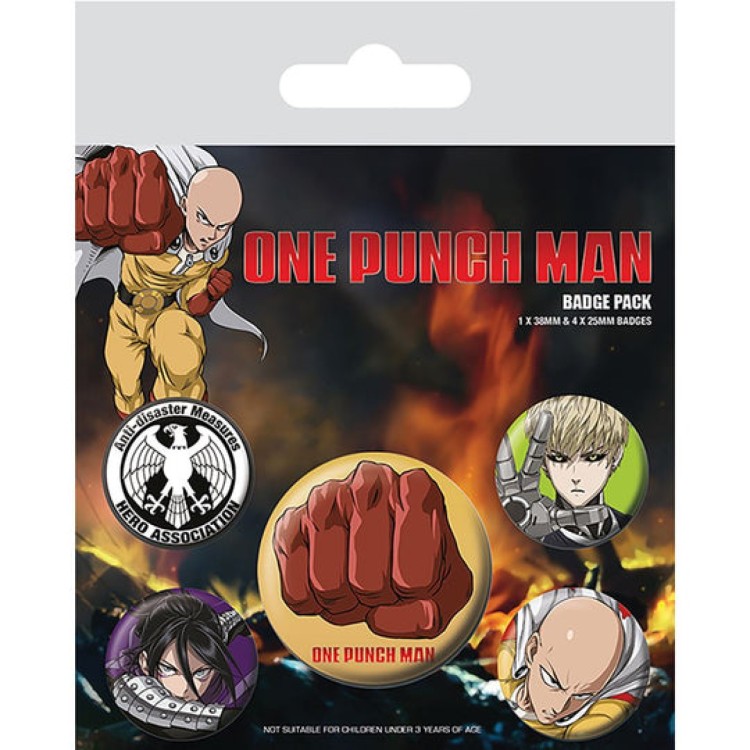 One Punch Man Destructive Badge Pack