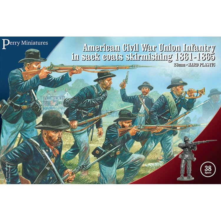 Perry Miniatures American Civil War Union Infantry in sack coats skirmishing 1861-65