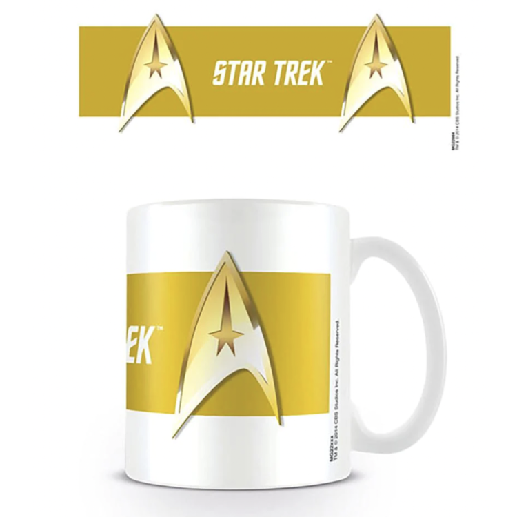 Star Trek White Mug Command Gold