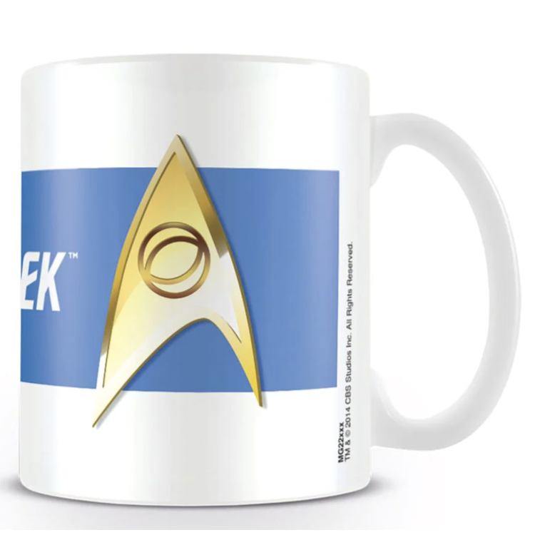 Star Trek White Mug Science Blue