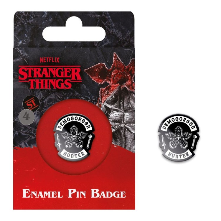 Stranger Things 4 Demogorgon Hunter Enamel Pin Badge