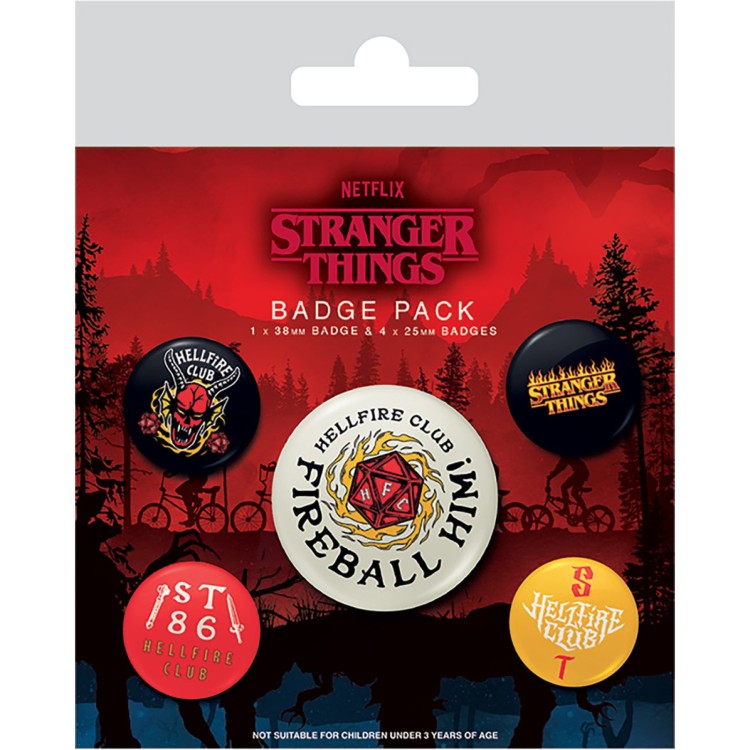 Stranger Things 4 Hellfire Club Badge Pack