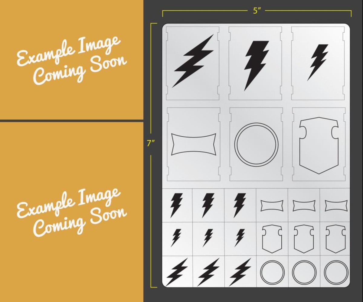 Fallout Hobbies vehicle Lightning Bolts Airbrush Stencil - Imperial Games