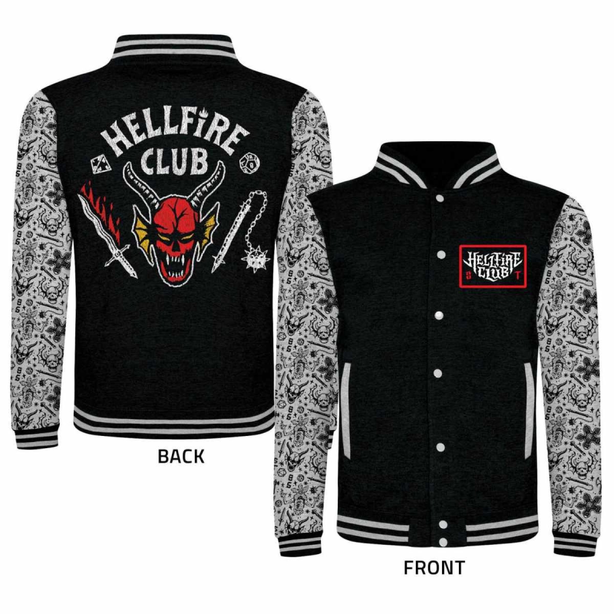 Stranger Things Hellfire Club Varsity Jacket Ex Large Imperial Games