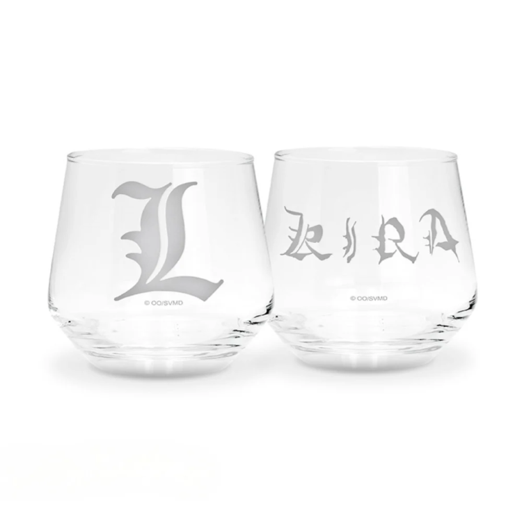 Death Note Kira & L 2 Glass Set