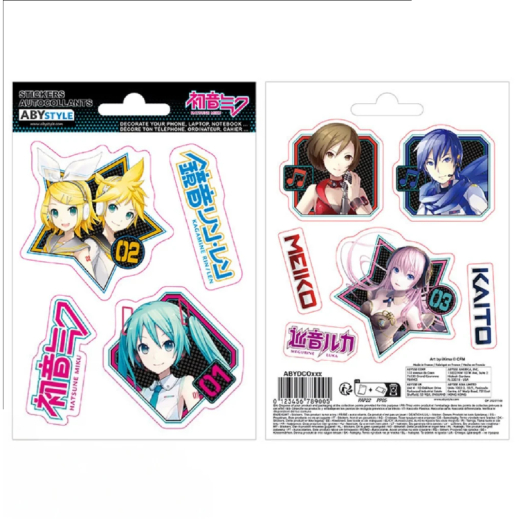 Hatsune Miku Characters 2 Sheet Sticker Set