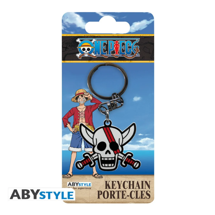 One Piece Skull Shanks Metal Keychain