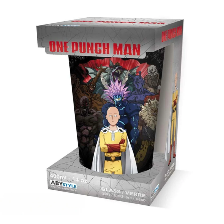 One Punch Man Alone 400ml Glass