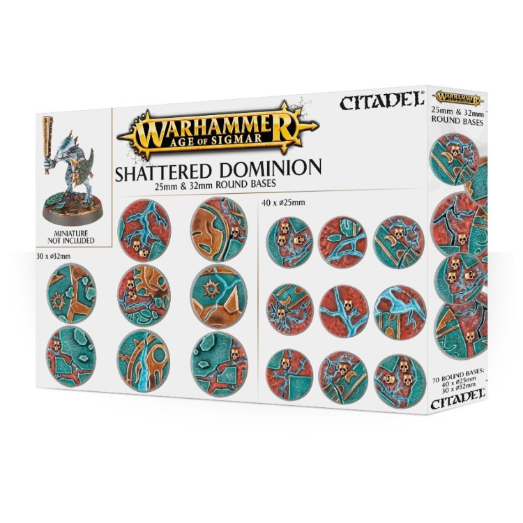 Age of Sigmar Shattered Dominion 25 & 32mm Round Bases