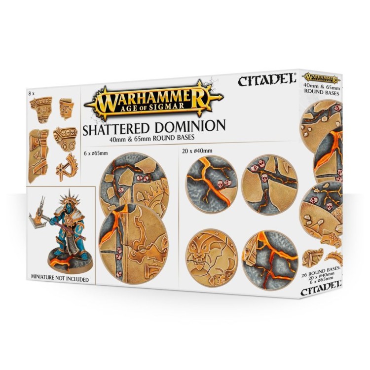 Age of Sigmar Shattered Dominion 40 & 65mm Round Bases