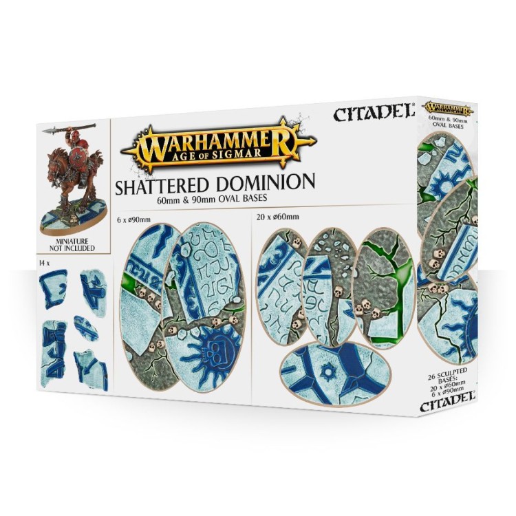 Age of Sigmar Shattered Dominion 60 & 90mm Oval Bases