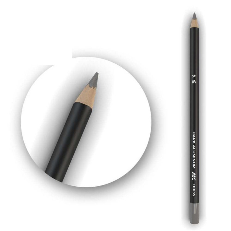 AK Watercolor Pencil Dark Aluminium Nickel