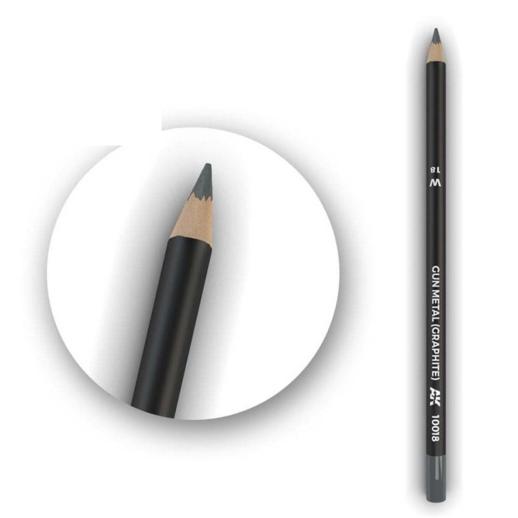 AK Watercolor Pencil Gun Metal Graphite