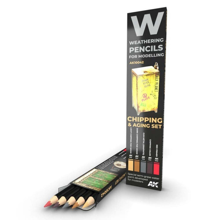 AK Watercolor Weathering Pencils Chipping And Aging Set