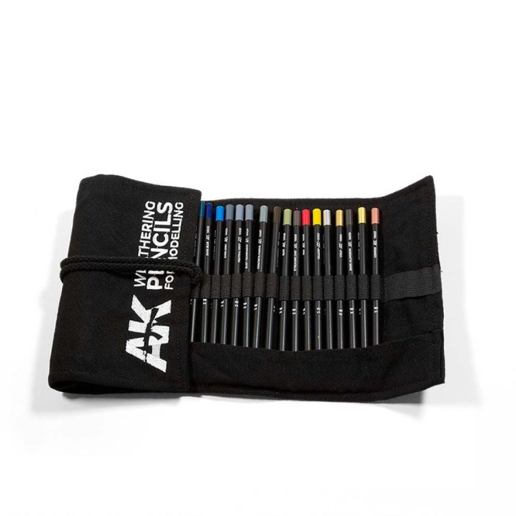 AK Watercolor Weathering Pencils Full Range Case