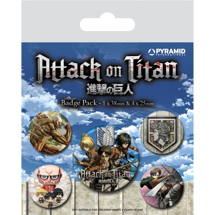 Attack On Titan Season 3 The Other Side Of The Wall Badge Pack