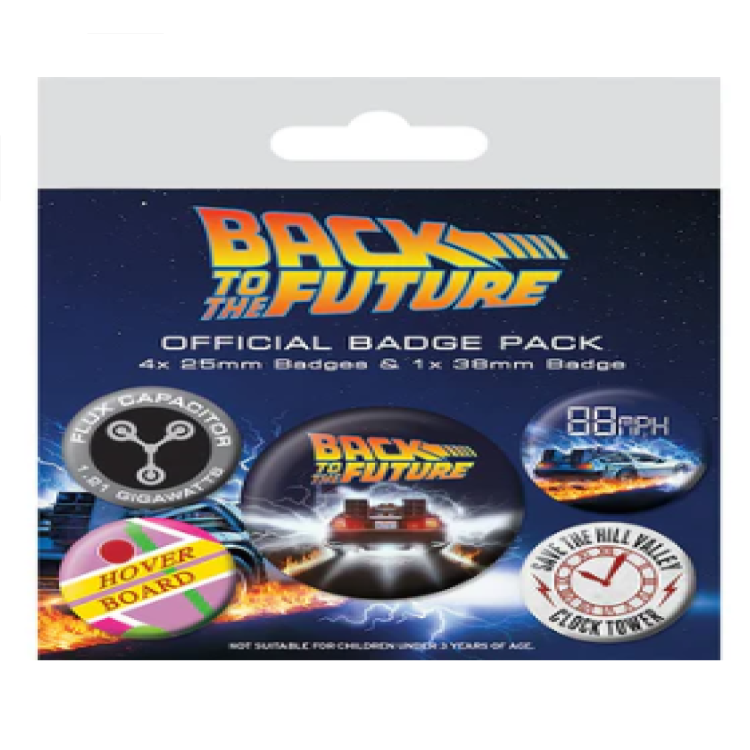 Back To The Future Delorean Badge Pack