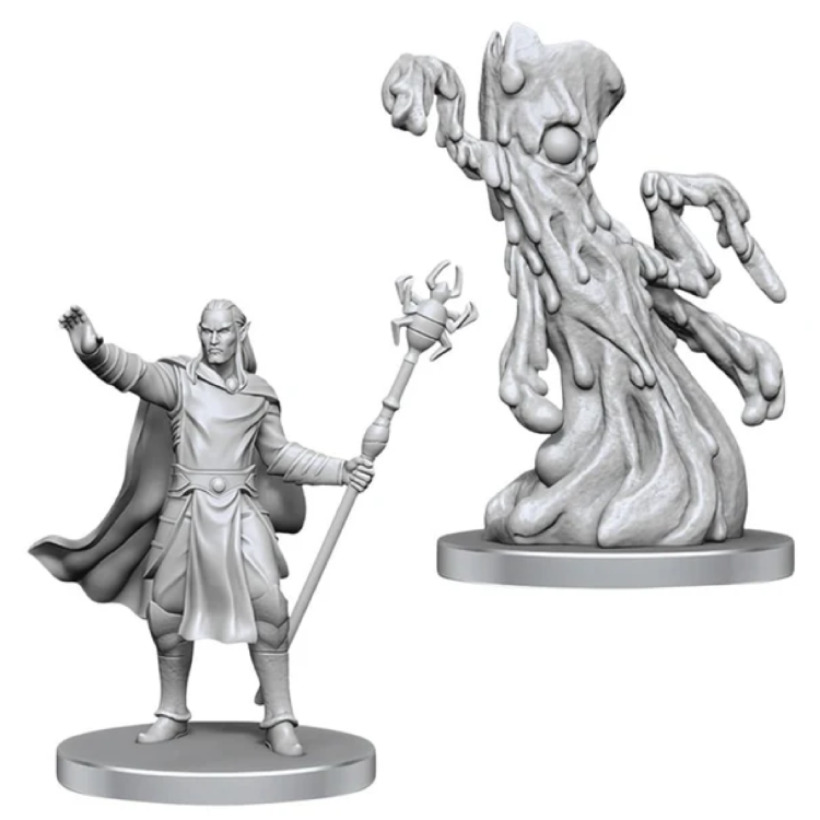 D&D Nolzur's Marvelous Miniatures Unpainted Drow Mage And Yochlol