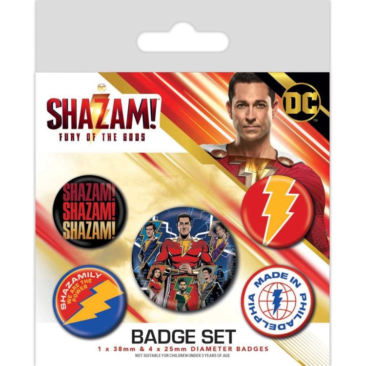 DC Shazam Fury Of The Gods Badge Pack