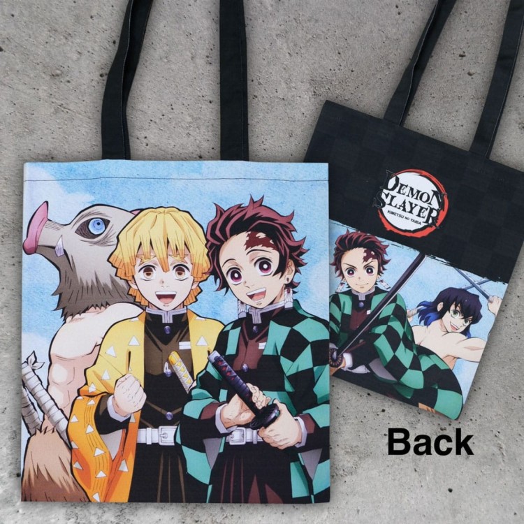 Demon Slayer Kimetsu No Yaiba Tote Bag Tanjiro Zenitsu And Inosuke