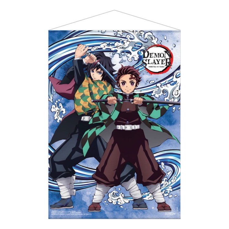 Demon Slayer Kimetsu No Yaiba Wallscroll Tanjiro And Giyu Waterbreathing