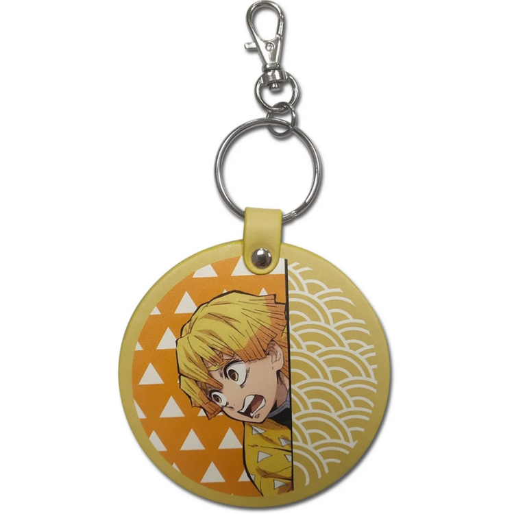 Demon Slayer PU Keychain Zenitsu Agatsuma Circle