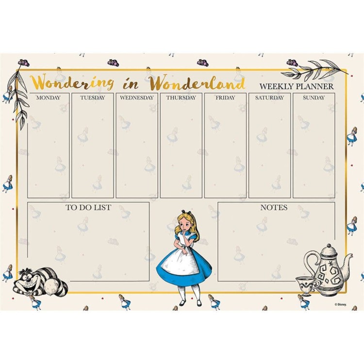 Disney Alice In Wonderland Wondering A4 Desk Pad