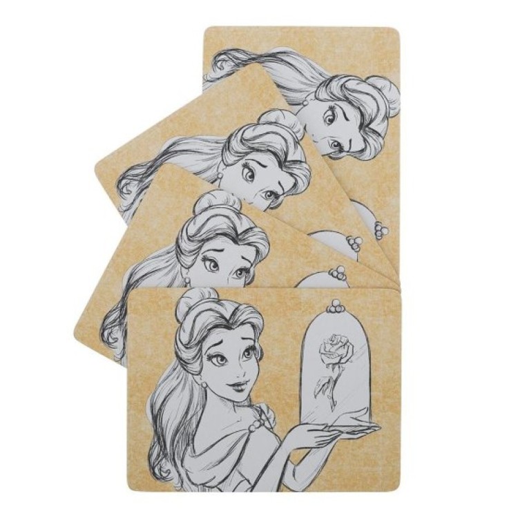 Disney Beauty And The Beast Placemats Set Of 4 Be Our Guest