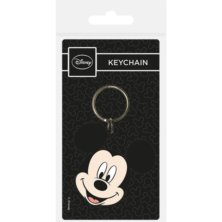 Disney Mickey Mouse Head Rubber Keychain