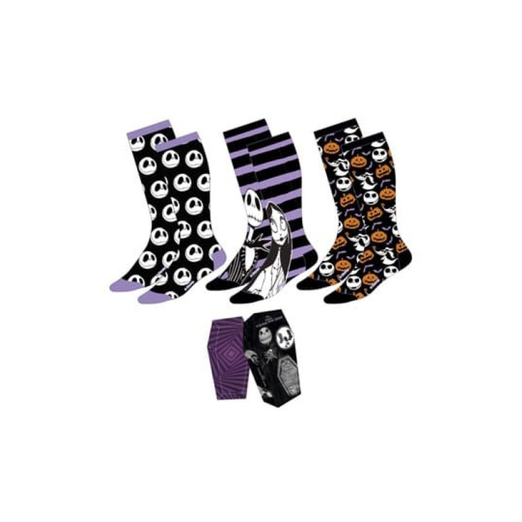 Disney Nightmare before Christmas Icons Socks 3 Pack Size 3-8