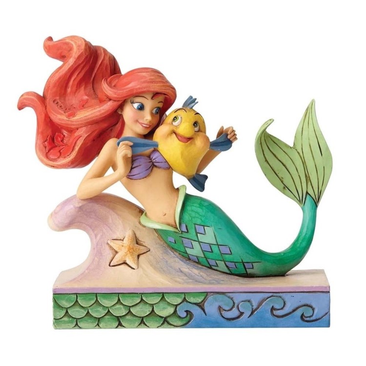 Disney Traditions Fun and Friends Ariel with Flounder Ariel Figure