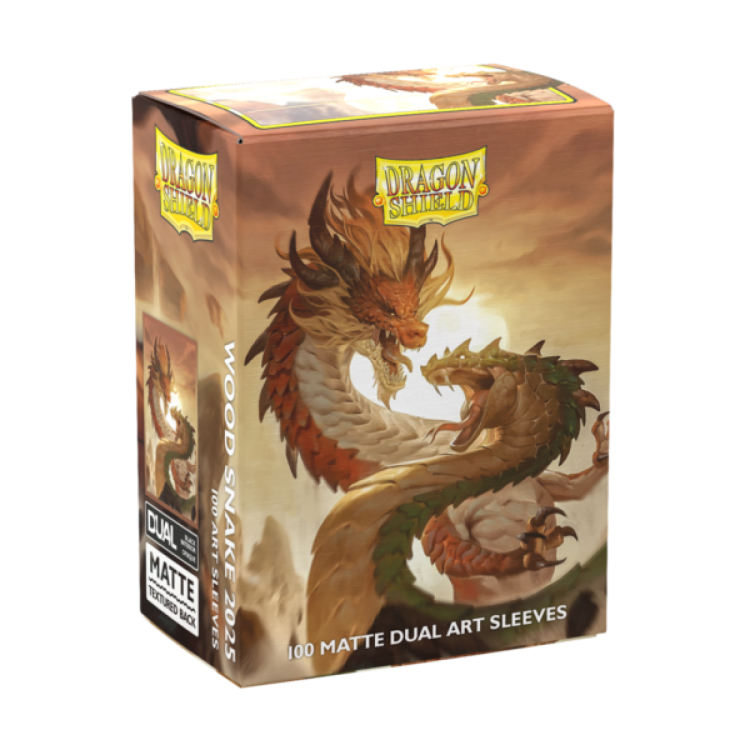 Dragon Shield Dual Art Standard Size Sleeves CNY 2025 Wood Snake
