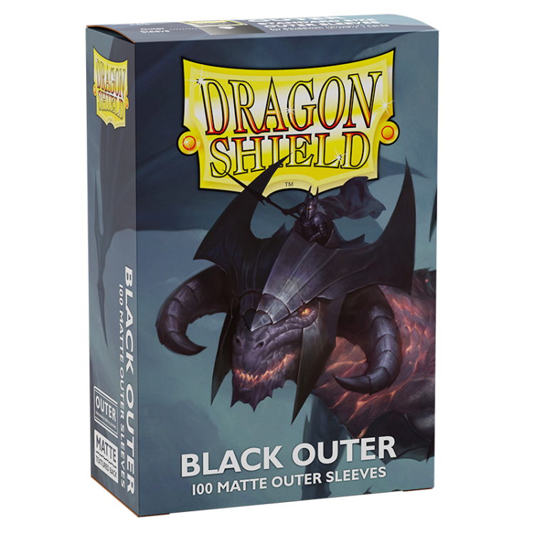 Dragon Shield Matte Black Standard Outer Sleeves 100 Pack