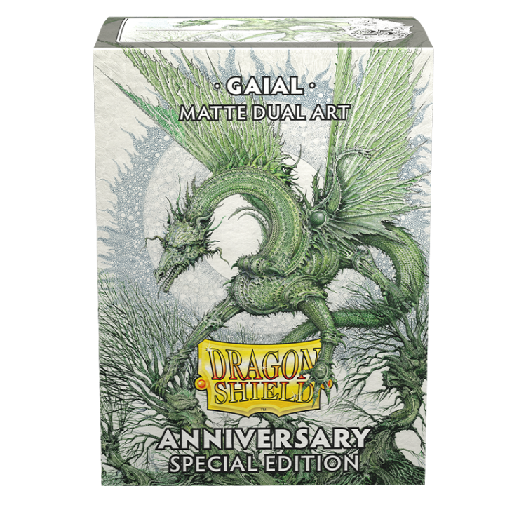 Dragon Shield Matte Brushed Art Ian Miller Anniversary Reprint Green Standard Sleeves 100 Pack