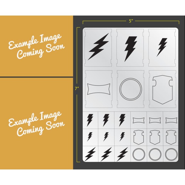 Fallout Hobbies vehicle Lightning Bolts Airbrush Stencil - Imperial Games