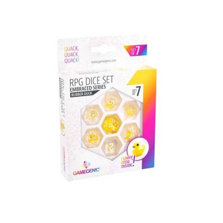 Gamegenic Embraced Series Rubber Duck RPG Dice Set (7pcs) Multicolor