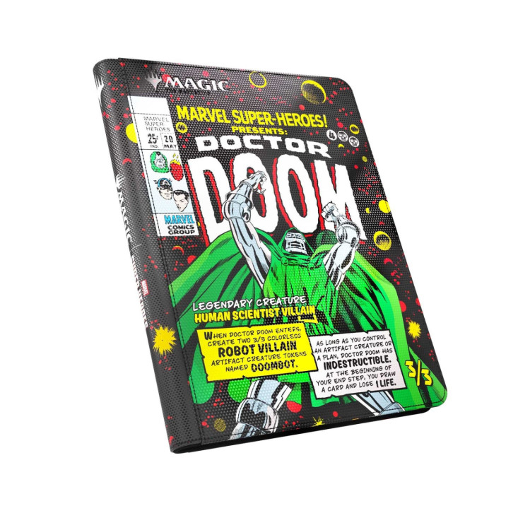 Gamegenic Magic The Gathering Marvel Super Heroes Zip-Up Album 18-Pocket Doctor Doom/Spider-Man