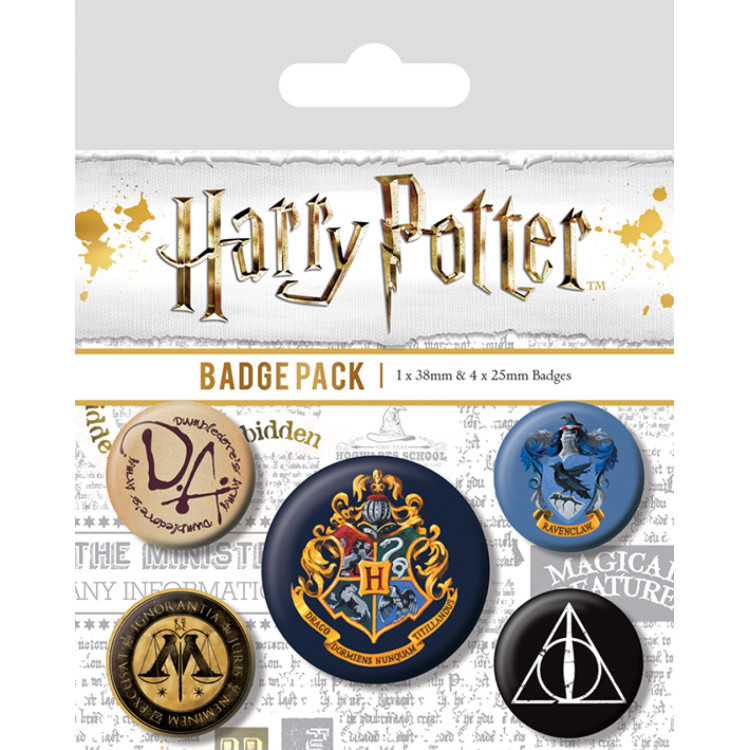 Harry Potter Hogwarts Badge Pack