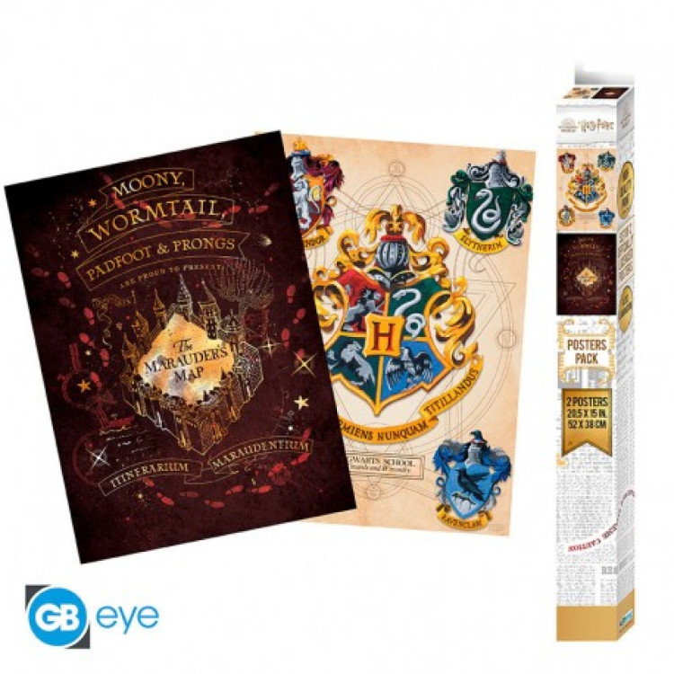 Harry Potter Set 2 Posters Chibi Crest & Marauders