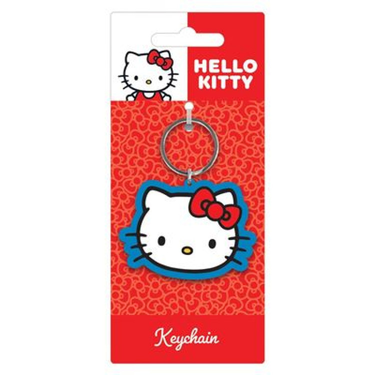 Hello Kitty Face PVC Keychain